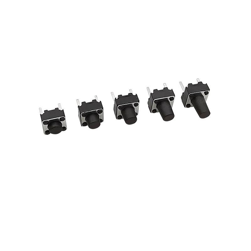 6x6mm Micro Tactile Switch Momentary Tact DIP Switch 2 Pin 6 x 6mm Micro Touch Push Button Tactile Switch High 4.3/5/6/7/8/9mm
