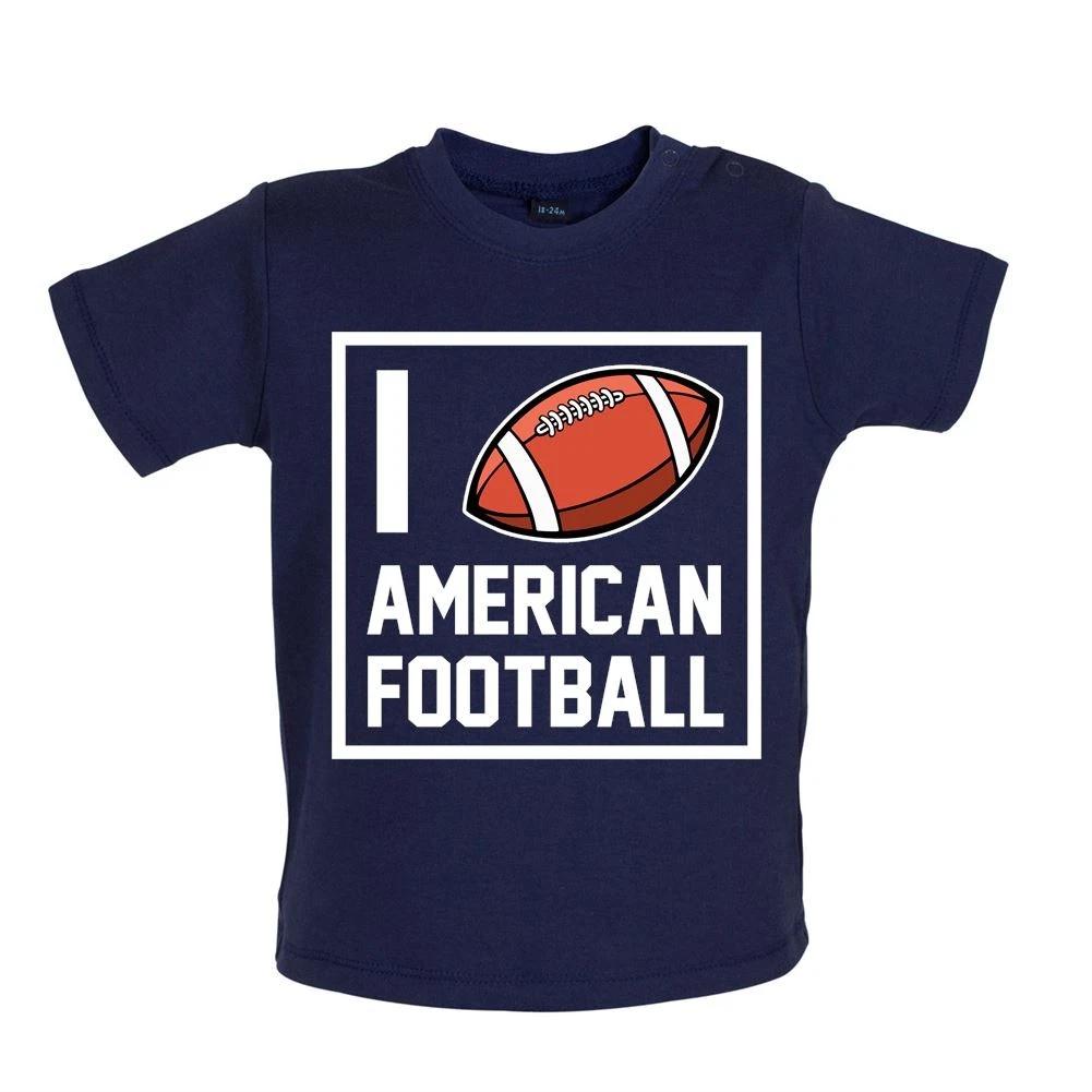 I Heart American Football - Baby Kids Boys Girls Unisex T-Shirt / Babygrow - Sports Player Love Fan 130