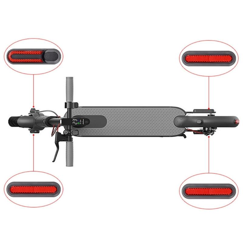 Electric Scooters Front Fork Decorative Cover Scooters Side Reflective Strap Sticker Safety Decoration Night Reflector
