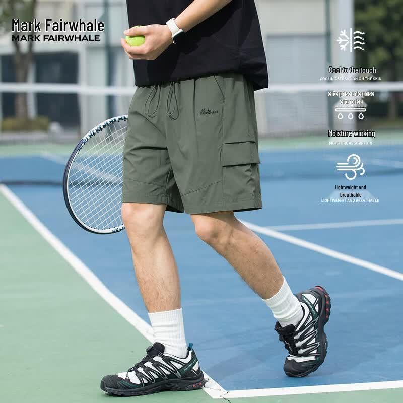 MARK FAIRWHALE Men s Quick-Dry Ice Silk Sport Shorts L