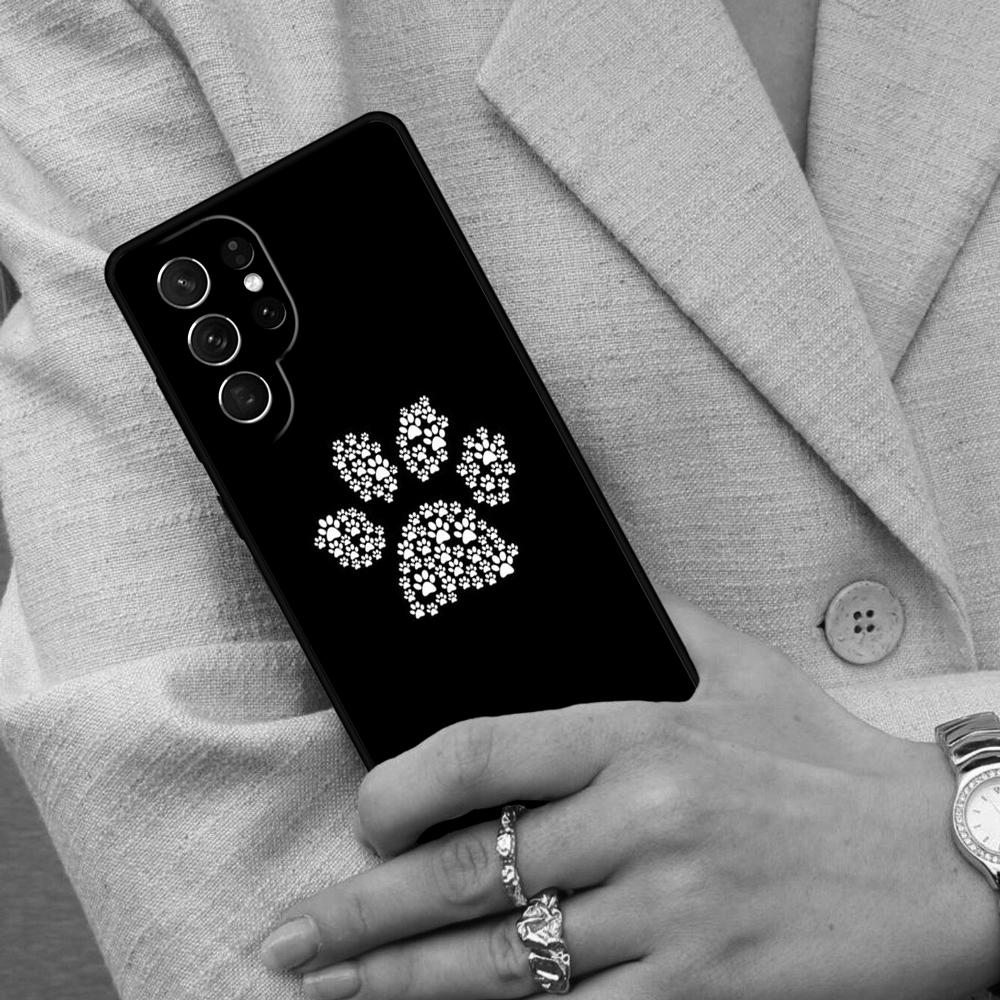 Dog foot print Paw Colorful Pattern Cell Phone Case for Samsung Galaxy S26 Ultra S25 S24 S23 S22 S21 S20 Note10 Cover