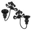 2Pcs Vintage Metal Wall Holder Iron European Sconce Cups Decorative Wall Hanging Candlestick for Living Bedroom Dining