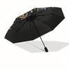 Golden Deer with Presents Christmas OrnamentUmbrella, Portable 3-Fold Compact Umbrella,Christmas Gift ES614
