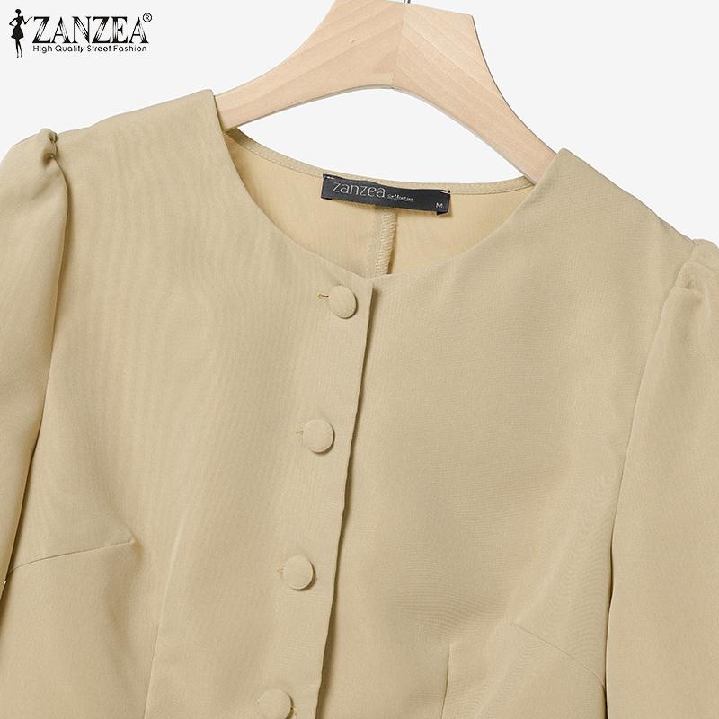 ZANZEA Women Short Sleeve Tops and Skirts Summer Two Piece Suit Sets