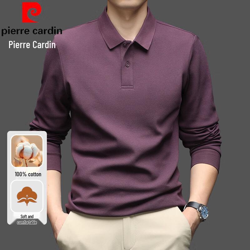 Pierre Cardin Men s Mercerized Cotton Long Sleeve Polo Shirt L