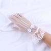 For Girls Sexy Bow Flower Anti-UV Fishnet Lace Sun Protection Mittens Wedding Gloves Women Driving Gloves