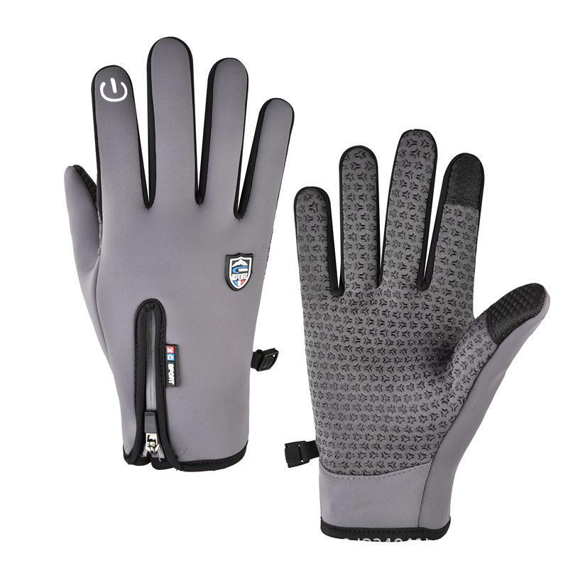 Guantes de invierno unisex impermeables con pantalla táctil y forro de terciopelo: Antideslizante, resistente al viento para conducir, correr y andar en bicicleta