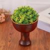Wide Opening Resins Vase, Medieval Gothic Pedestal Chalice Goblet Decors for Desktop Accent Styling, Mantels Layering, and Florals Display Use