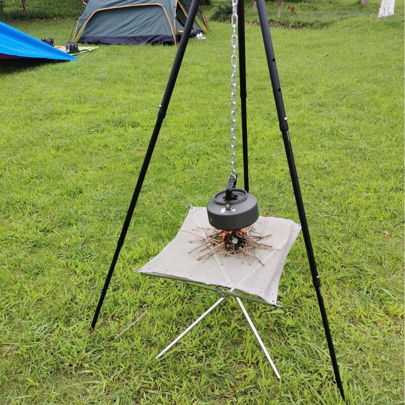 HJS AK-H09 Portable Outdoor Camping Tripod for Campfire Cooking