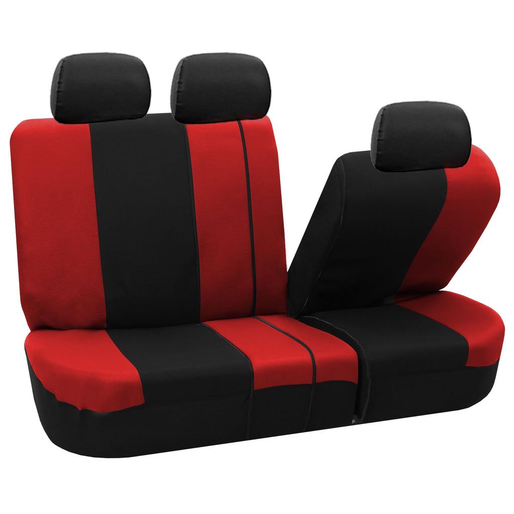 FH Group FB072RED115 Full Set Seat Covers Airbag and Split Bench Compatible (Roadmaster Red)