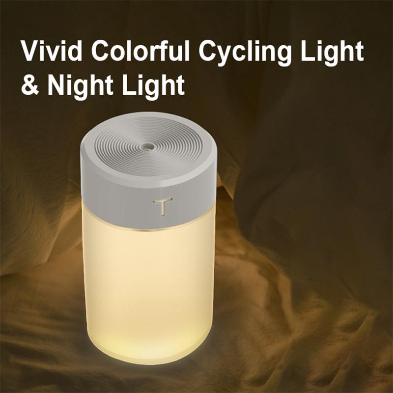 Umidificator de aer portabil Difuzor de aromoterapie cu pulverizare dublă cu ultrasunete Mini pulverizator Umidificator de ulei esențial USB