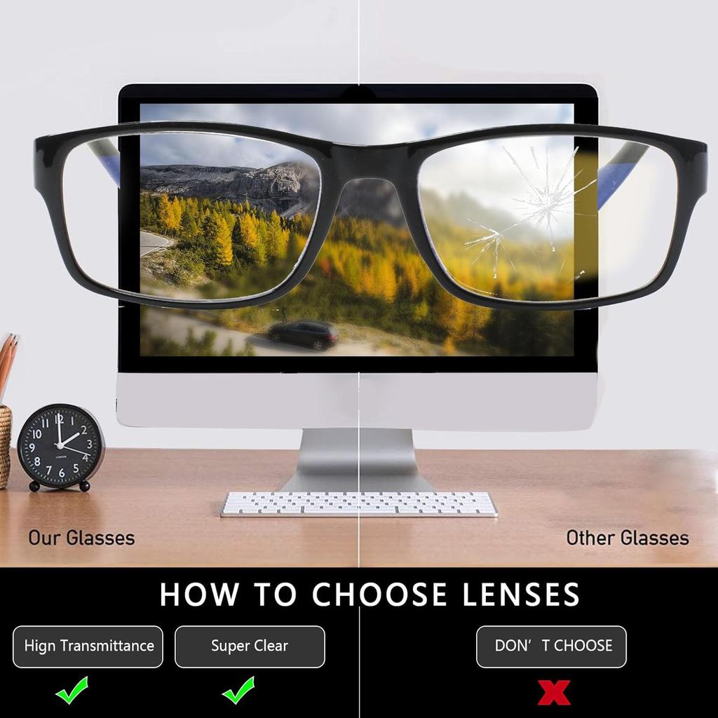 NORPERWIS 6 Pack Reading Glasses for Women men Spring Hinge Readers for Women Men Blue Light Blocking Lightweight Eyeglasses