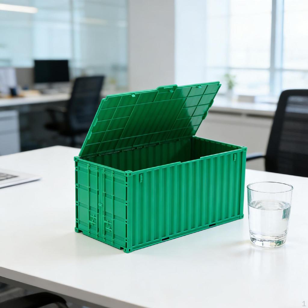 Mini Desktop Storage Box Shaped Like A Container, Large Capacity, Practical And Unique, with