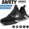 Steel Toe Anti-Puncture Men's Work Shoes Men's Safety Shoes Lightweight Slip Resistant Shoes Man Breathable Comfortabl Sneaker
