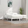 VidaXL Bed Frames White Solid Wood 200x200 Cm 3105816