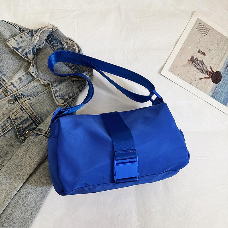 Oxford cloth messenger bag fashion high-end fitness bag women's small horizontal casual solid color shoulder toast bag