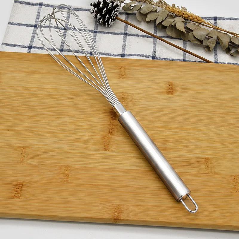 Stainless Steel Egg Beater Hand Whisk Egg Mixer Baking Cake Tool Baking Complete Set Home Egg Tools Kitchen Area Accessories Designed For Egg 1Pcs
