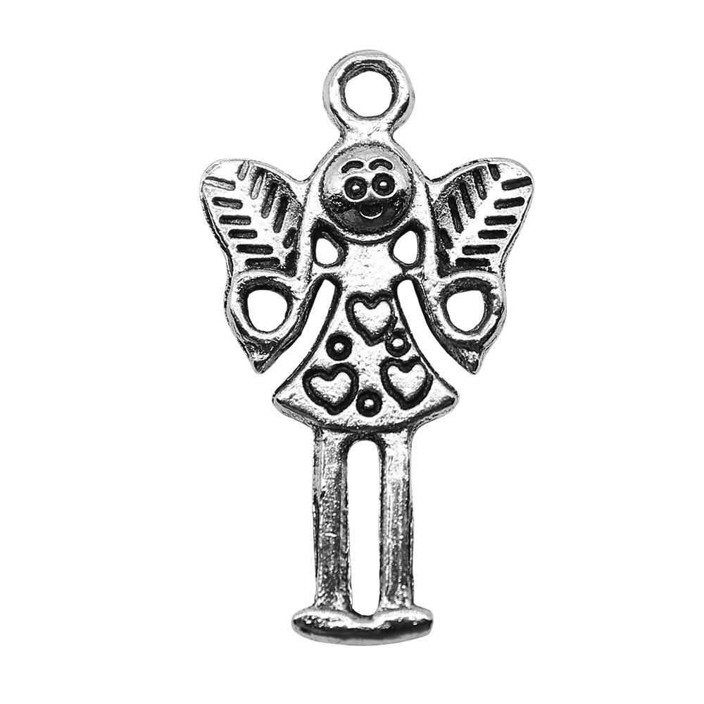 Angel Charms Alloy Fairy Pendants For Religious Holiday Jewelry Making