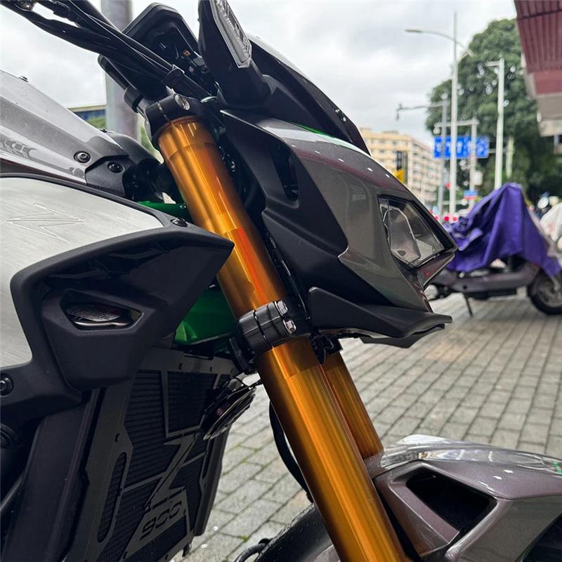 NEW-Motorcycle Wind Wing Cover Cone Front Lip Spoiler Aerodynamic Fairing Winglets For KAWASAKI Z900 Z900SE 2025