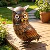 Owl Figurine Decorative Statue Handcrafted Bird for Gardeners, Homeowners, Garden,