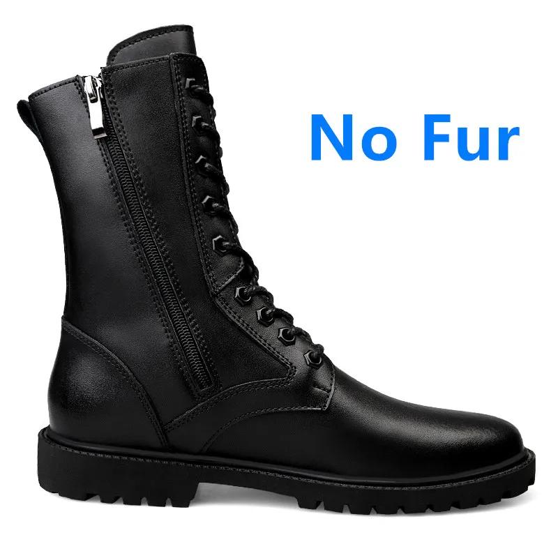 Genuine Leather Boots for Men Side Zipper Comfortable Men's Boots Casual Shoes Cow Leather Winter Boots Plus Size 36-50 51 52