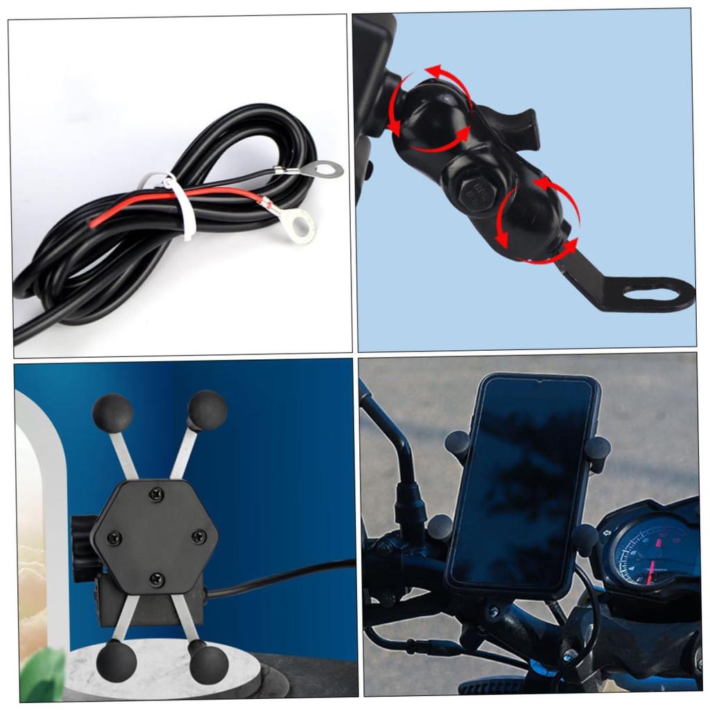 DINHEAROM Multi-function Multi Charging C Bike Bicycle Bracket Cell Phone Holder
