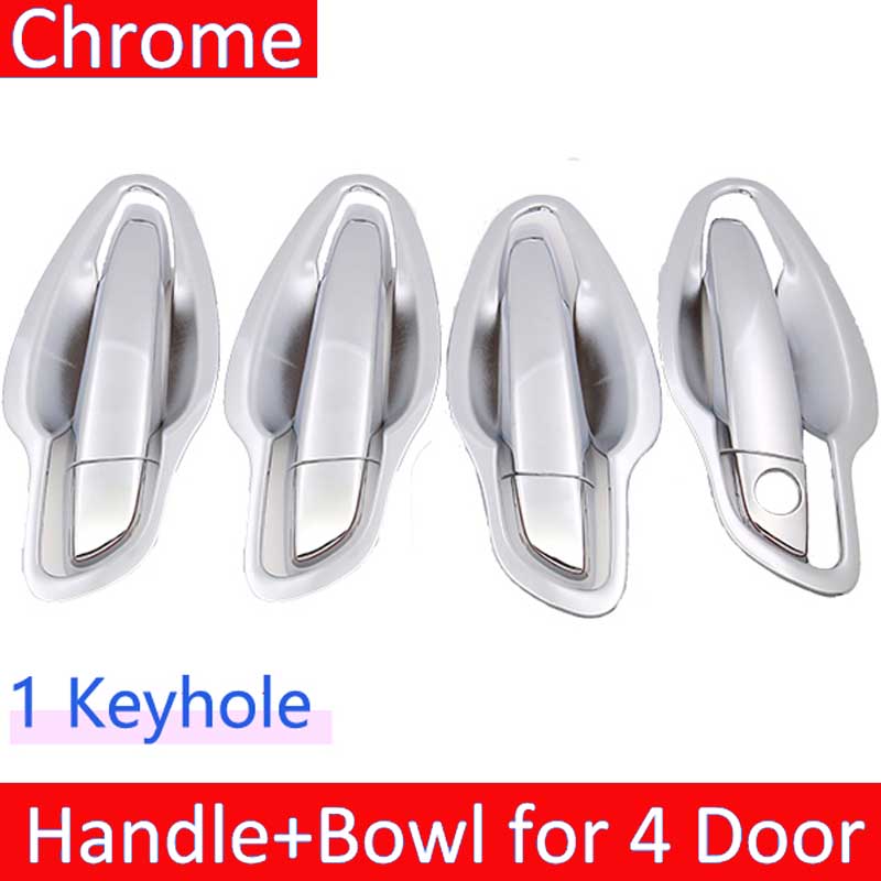 Car Chrome Door Handle Cover Trim Set for Peugeot 3008 MK2 P84E 2017~ Auto Luxuriou Chrome Exterior Accessories 2nd Gen