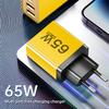 65W USB Type C Charger Fast Charging EU/US/UK Plug Travel Charger for IPhone Samsung Xiaomi 4 Ports Phone Quick Charger Adapter