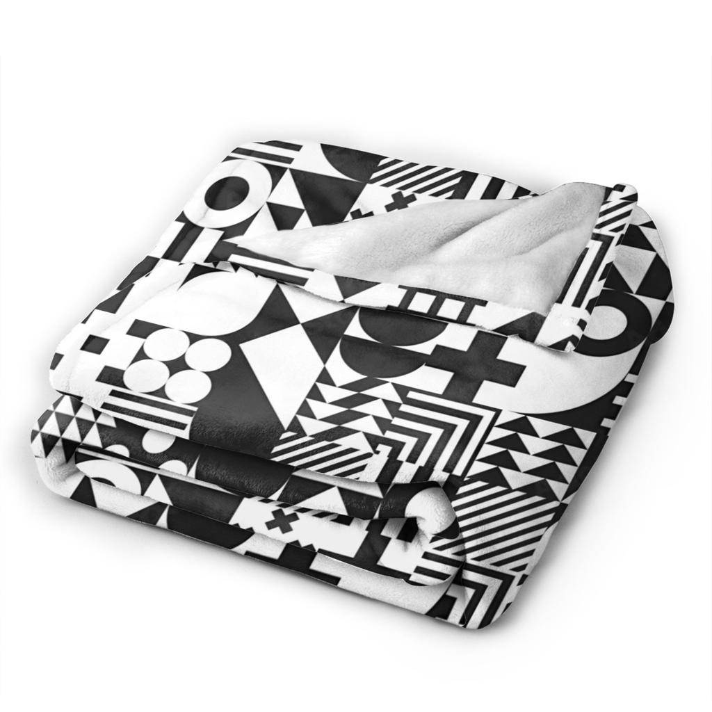 Warm Soft Blanket Picnic Bauhaus Elements Abstract Geometric Throw Blanket  Flannel Bedspread For Couch Chair Sofa Bed Sofa Bed