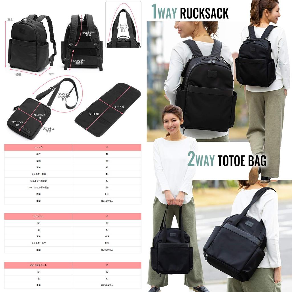 Sweet Mommy Shoulder Diaper Changing Large Capacity Baby Stroller Back Key Mommy Resin Suitable for Both Moms and Navy Mother's Bag, Tote, 2-Way Bag,