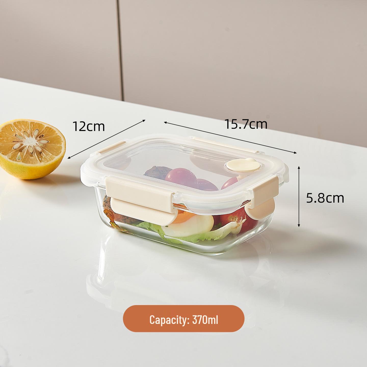 Microwaveable Transparent Bento Box: Airtight Meal Prep & Fruit Storage Container