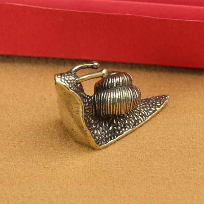 Copper Snail Small Copper Carving Solid Brass Small Ornament Tea Ceremony Copper Art Copper Tea Pet Copper Hand Handle Antique
