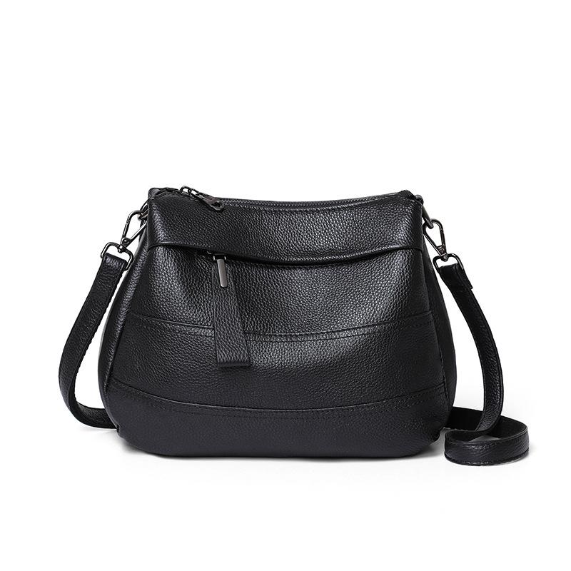 2025 New Genuine Leather Versatile Bucket Bag Shoulder Bag Handbag Crossbody Bag Women's Bag Women's Bag Box Bag