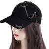 Korean Adjustable Male Chain Outdoor Girls Cotton Snapback Hats With Ring Visors Cap Baseball Cap