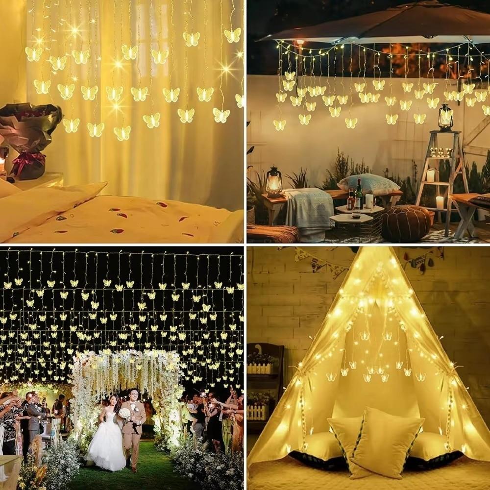 Outdoor LED Light String Plastic 1.5/3 Meter Butterfly String Lights with 10/20 Lights Decorative Light