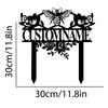 Metal Garden Stake Set, Bee Flower Yard Sign, Custom Name Garden Decor, Outdoor Honeybee Ornament, Lawn Art, Personalized Gift