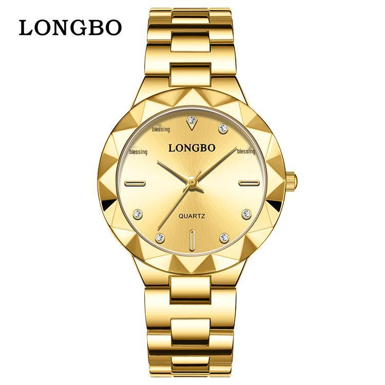 Longbo Quartz Couple Wristwatch - Simple, Waterproof Steel Band for Men and Women
