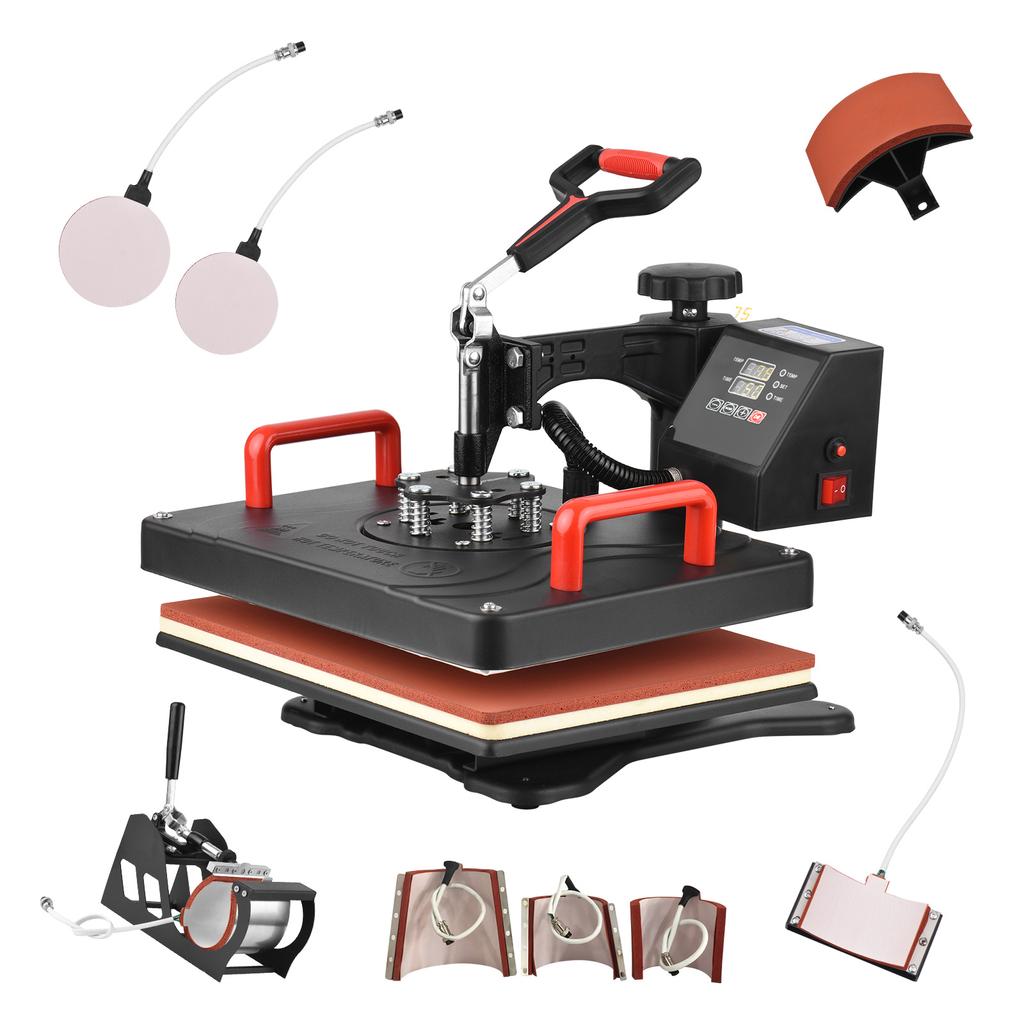 Multifunctional 8 In 1 Heat Press Machine 360 Degrees  Rotatable Hot Transfer Sublimation Digital Pressing