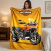 Coperta in Flanella con Stampa Harley-Davidson Morbida e Calda Coperta Pluche per Letto Divano Divano Uso Domestico Indoor