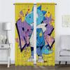 Cute Tyrannosaurus Anti-mosquito Curtains 2 Pieces Blackout Curtains for Living Room Curtain Tulle for Bedroom Shades Partition