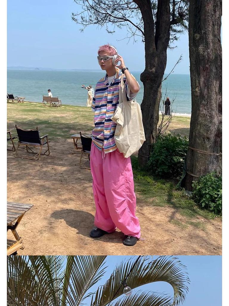 Żywe Wodoodporne Szybkoschnące Casualowe Spodnie Nylonowe - Modne Wiatroodporne Spodnie Spadochronowe