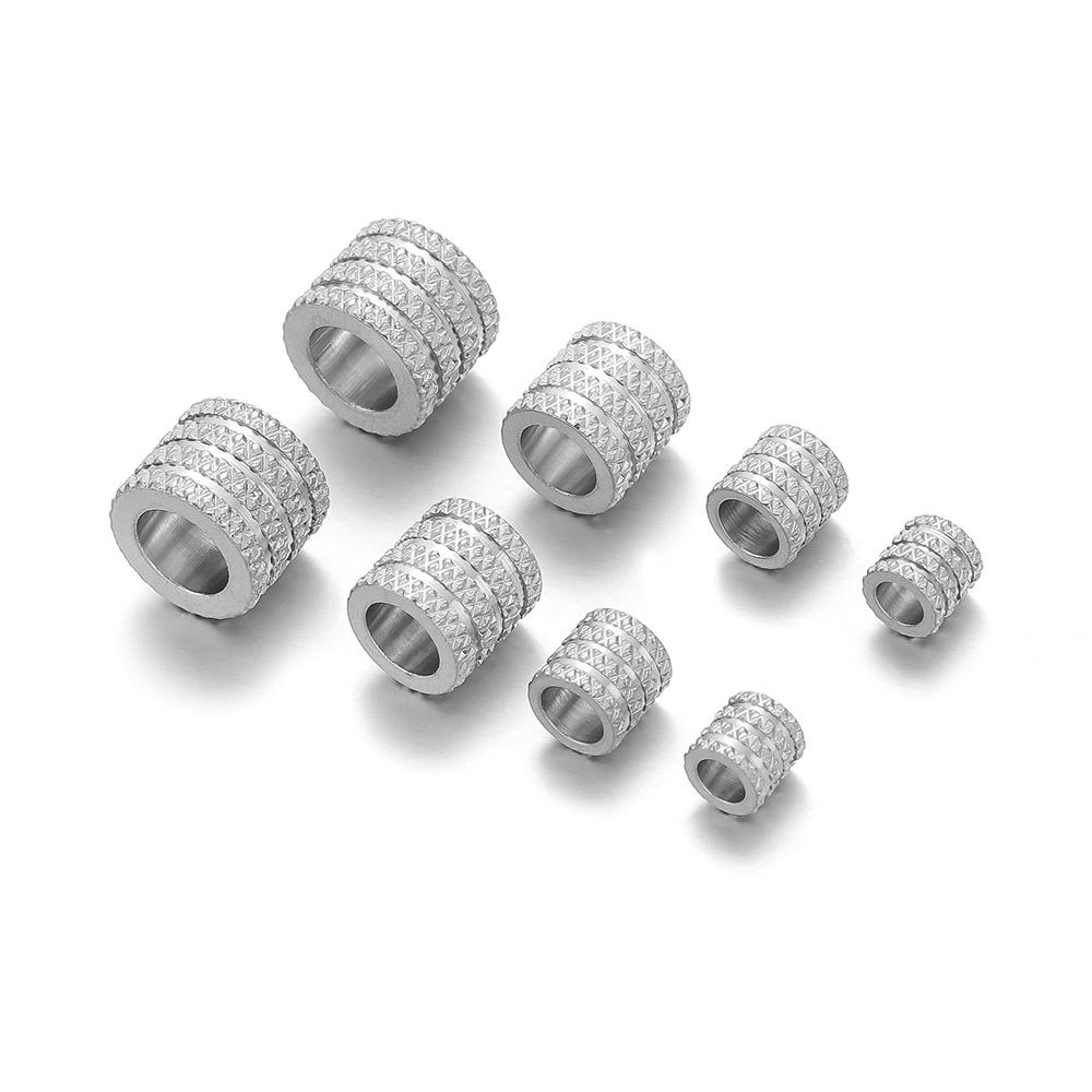 

10Pcs Stainless Steel Big Hole 3/4/5/6mm Loose Spacer Beads Charms for DIY Bracelets Necklaces Jewelry Making Supplies In Bulk Hole 3mm