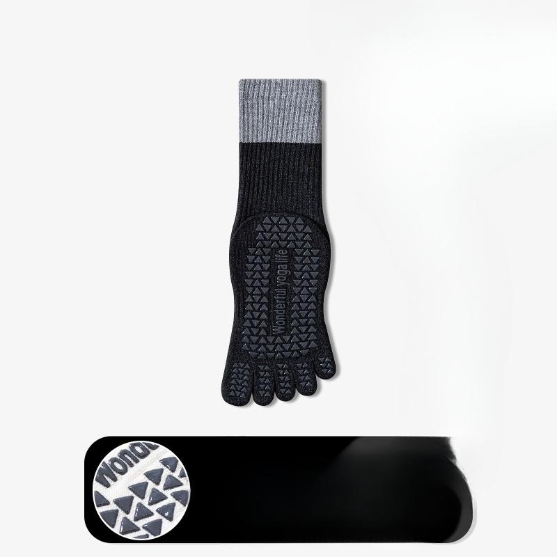 Yoga Five-finger Socks, Children's Professional Fitness Exercise, Dance, Rope Skipping, Home Pilates, Split-toe Five-toe Long Stockings