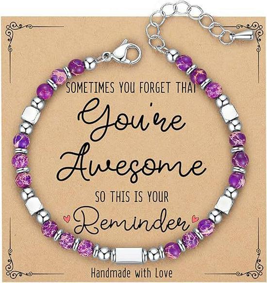 Bracelet de Couple Bohème 4MM: Pierre Naturelle Perlée avec Turquoise Zèbre Poudre et Acier Inoxydable