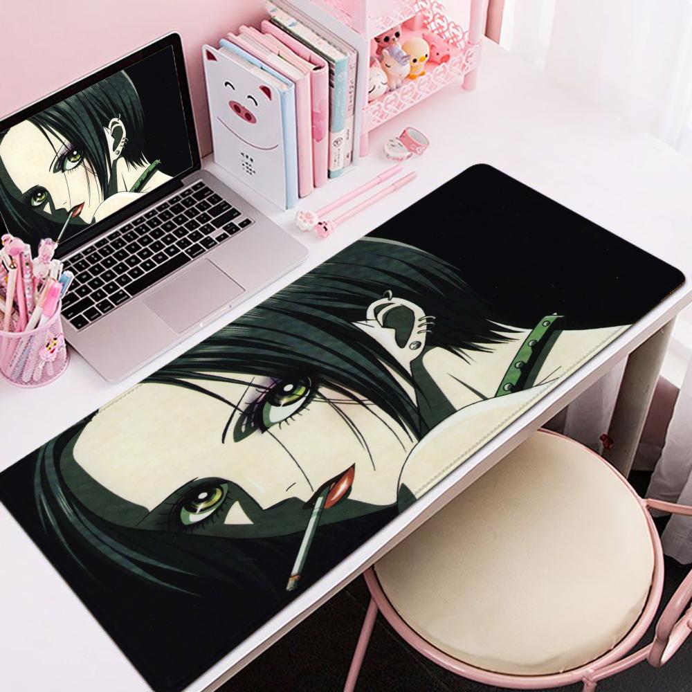 Gaming Mouse PadLarge Desk Mat Antislip Base Stitched Edges Red Sakura Anime Girl Print Keyboard Pad for Gamer Office Home