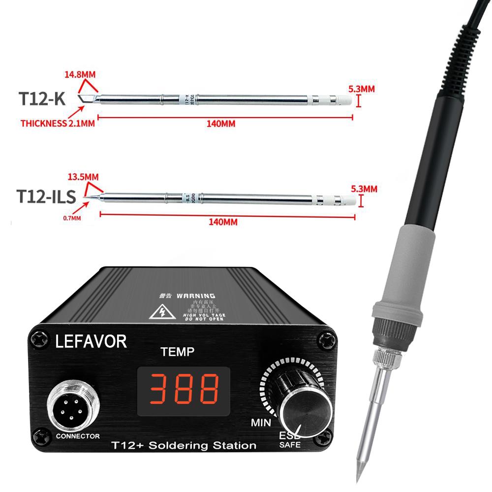 T12 75W Digital Soldering Iron StationTips Welding Rework Station  temperature adjustable control  microcontroller