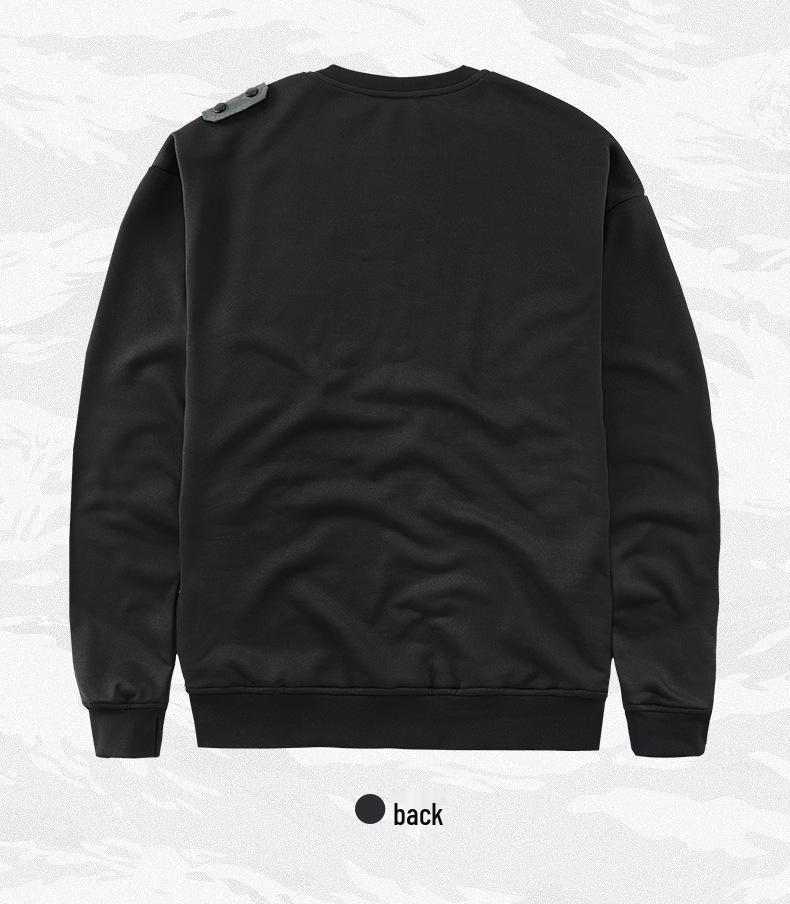 Herren Koreanischer Stil Taktisches Sweatshirt: Herbst/Winter, Trendig, Langärmlig, Rundhalsausschnitt, Fake-Zweiteiler