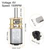 Rebower Micro Reduction Gear Motor with Full Metal Gearbox, 150RPM DC 6V for DIY RC Aircraft and Model Cars, 2 Pieces