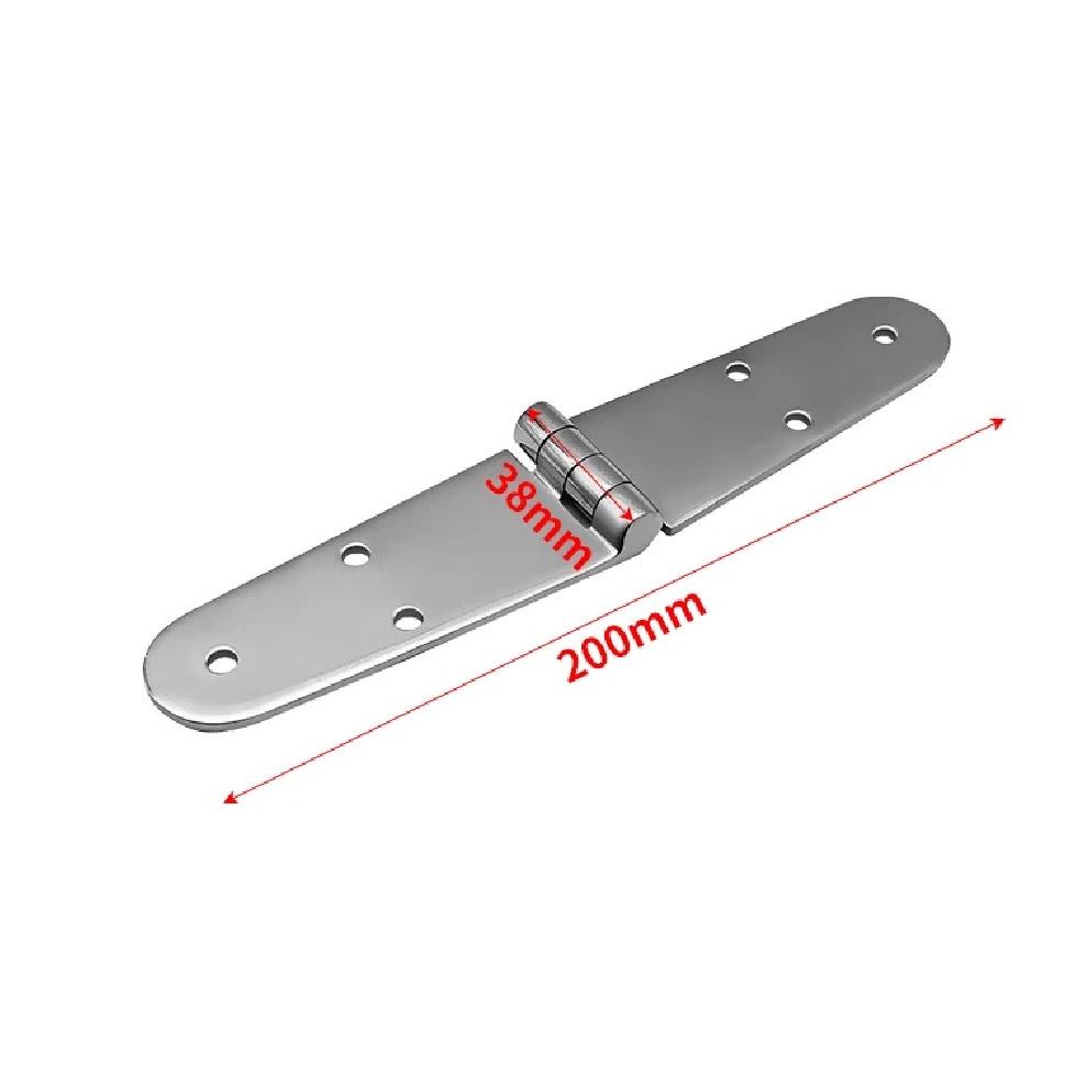 316 Stainless Steel Casting Hinge Flat Hinge Cabinet Doors For Windows 6 Holes Cast Strap Deck Hinge for Boat Hardware 200*38mm