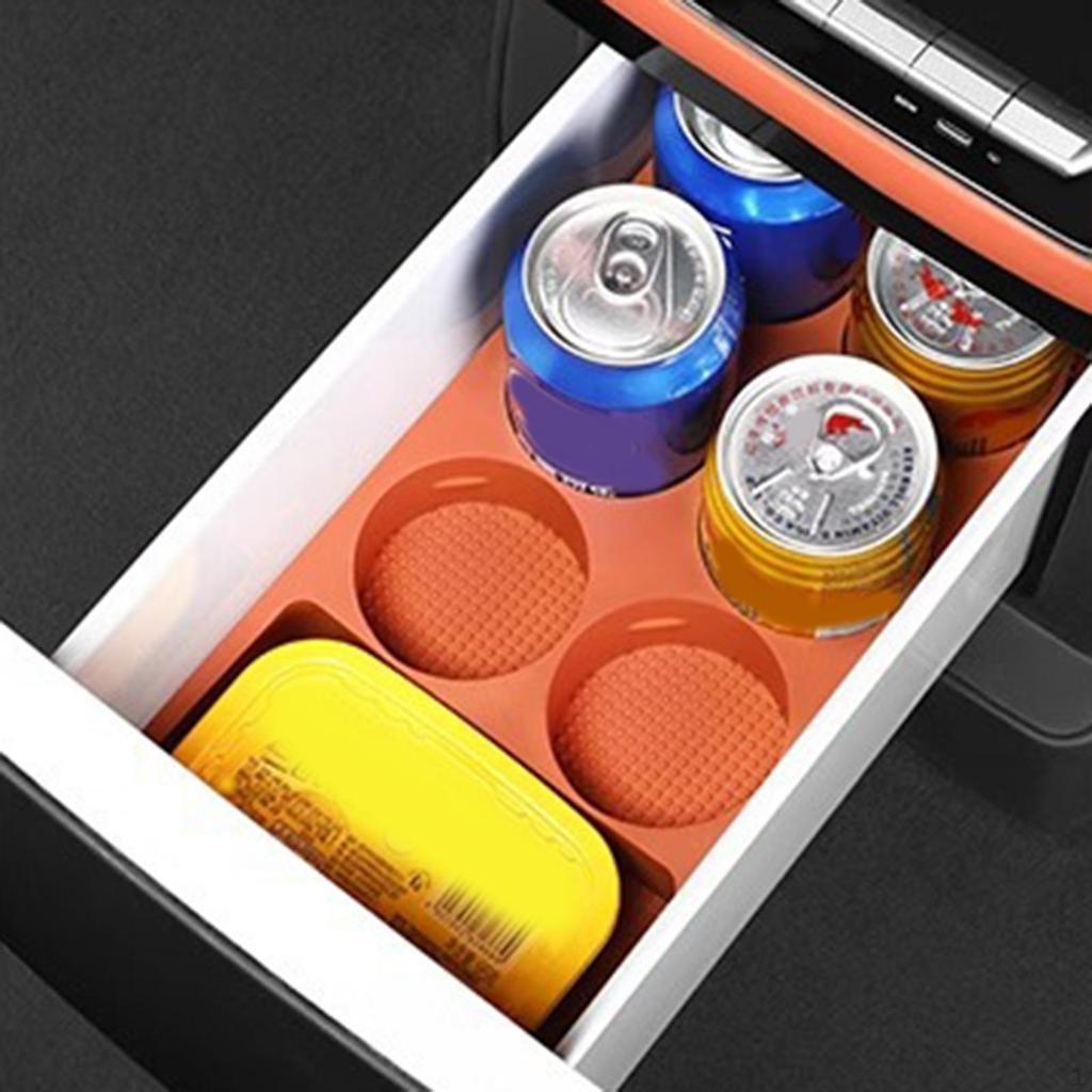 Auto Becherhaltermatte Kühlschrank Aufbewahrungsbox Abnehmbare Getränke Getränk